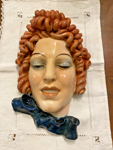 Testa donna ceramica - testa, in