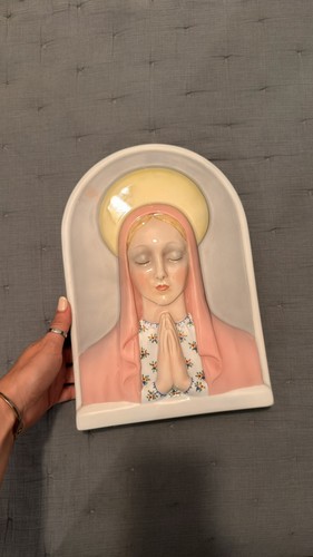 Placca madonna ceramica cia - placca,